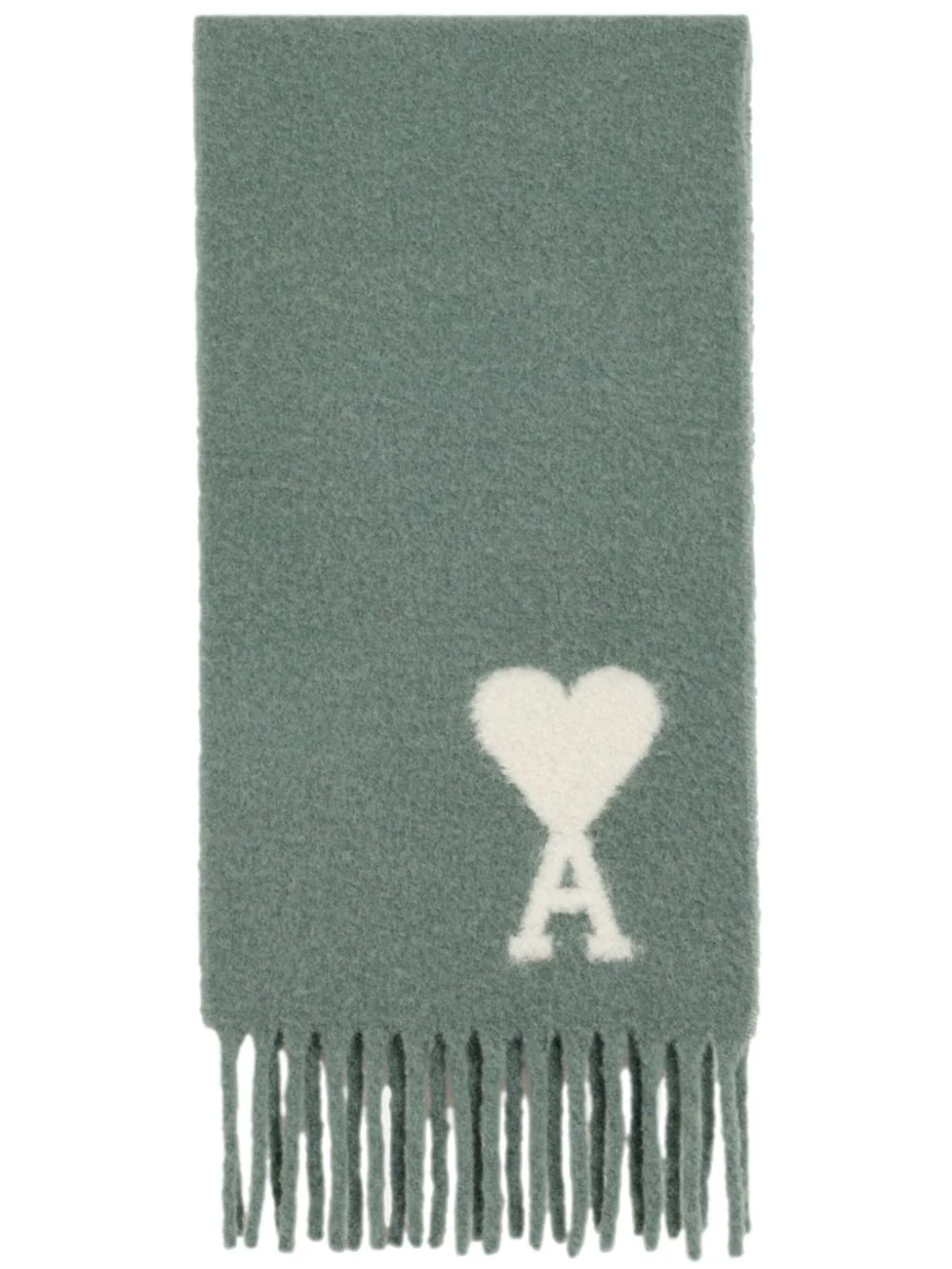 Ami Paris - Echarpe oversize à logo brodé vert