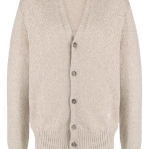 AMI Paris - Gilet beige en laine mérinos