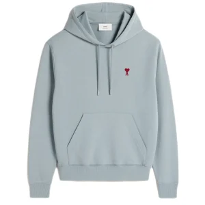 Ami Paris - Hoodie Bleu Argile Ami de Coeur