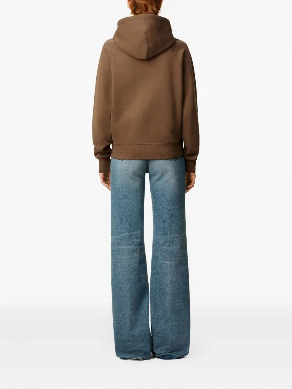 AMI PARIS - Hoodie en coton à logo marron noisette – Image 5