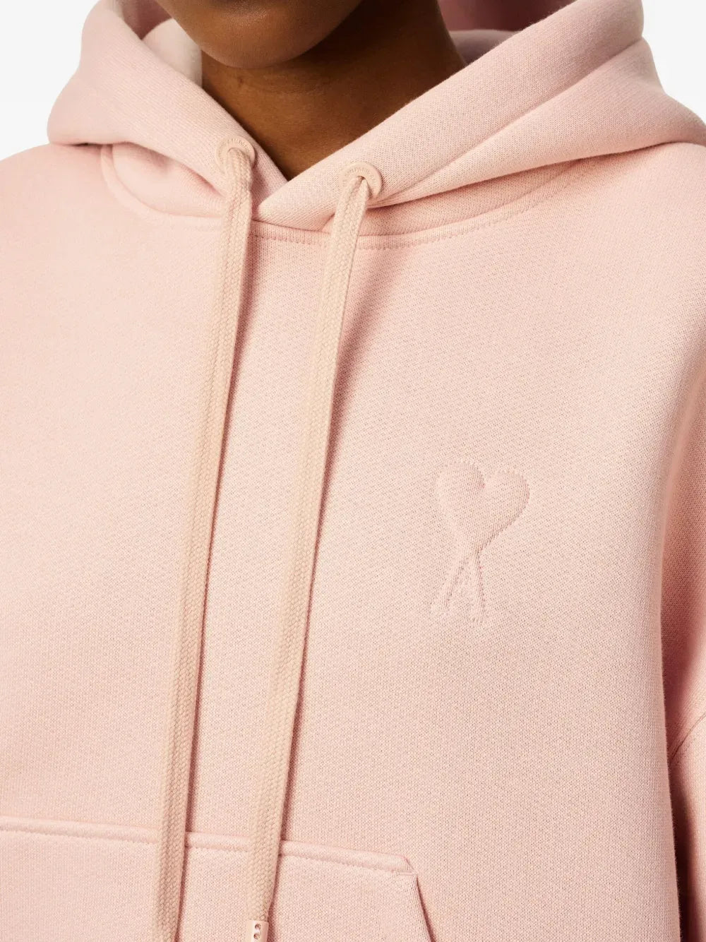 AMI PARIS - Hoodie en coton à logo rose – Image 6