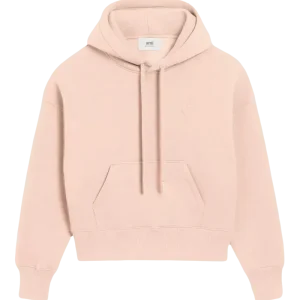AMI PARIS - Hoodie en coton à logo rose