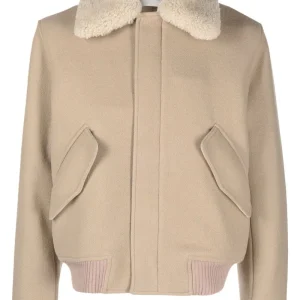 AMI Paris  - Manteau Champagne col en laine