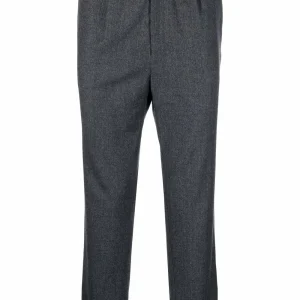 AMI Paris Pantalon de costume gris à coupe droite