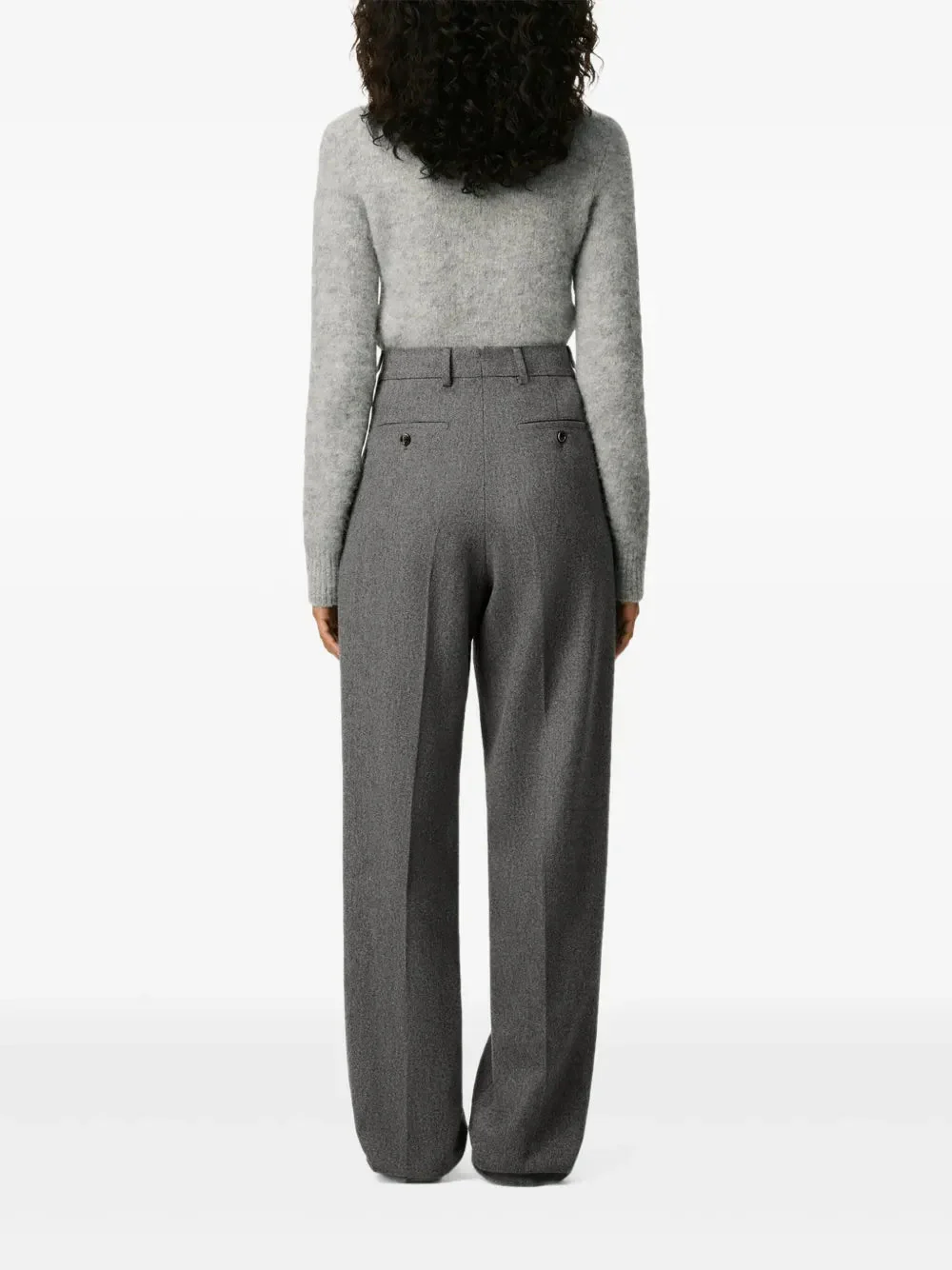 AMI PARIS - Pantalon en laine à coupe ample gris – Image 5
