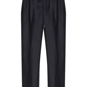 Ami Paris - Pantalon en laine bleu nuit
