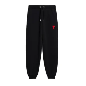 AMI Paris Pantalon Jogging Black à logo brodé