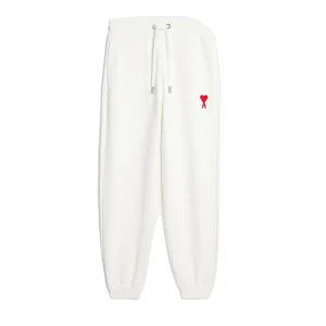 AMI Paris Pantalon Jogging White à logo brodé