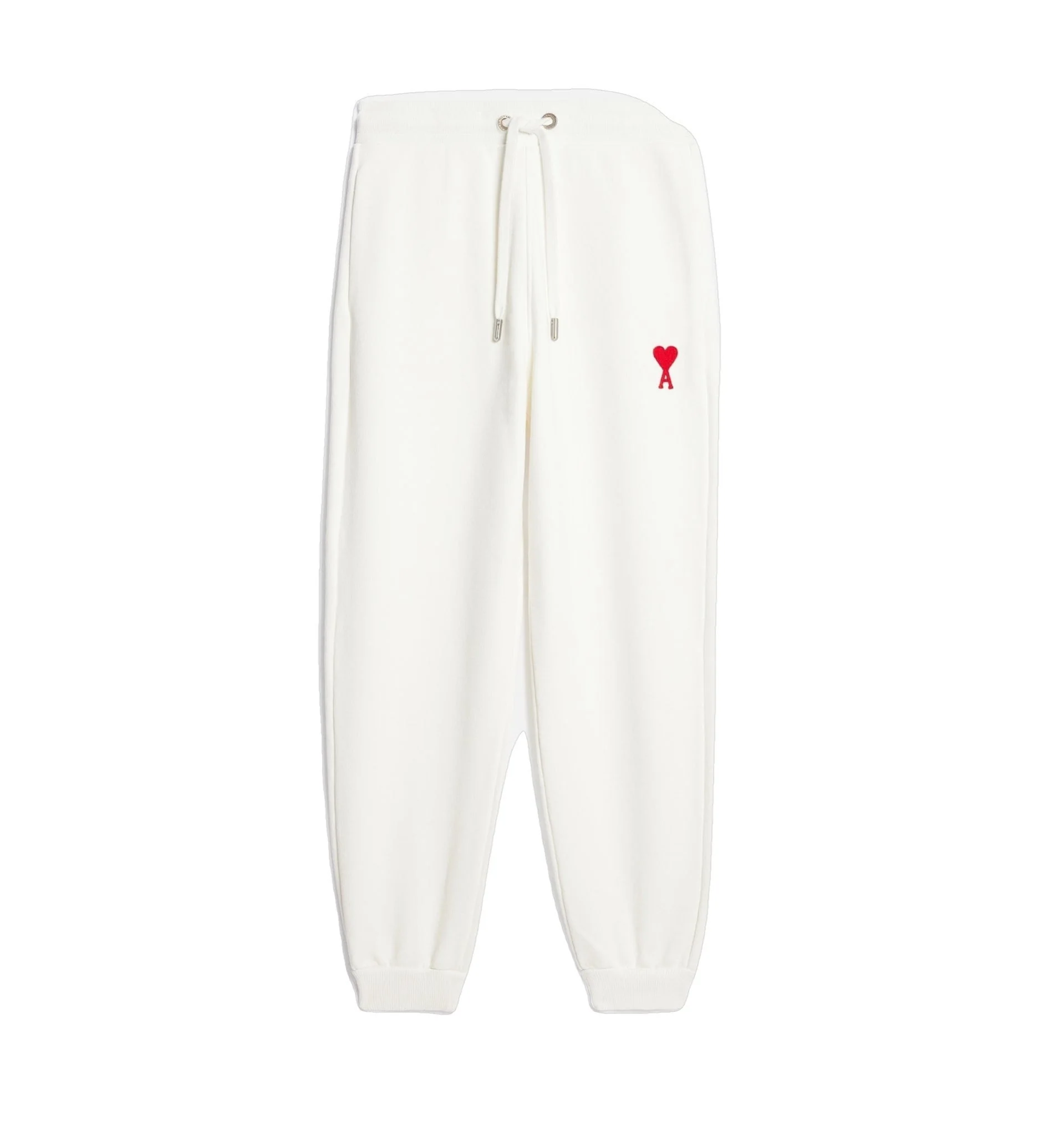 AMI Paris Pantalon Jogging White à logo brodé