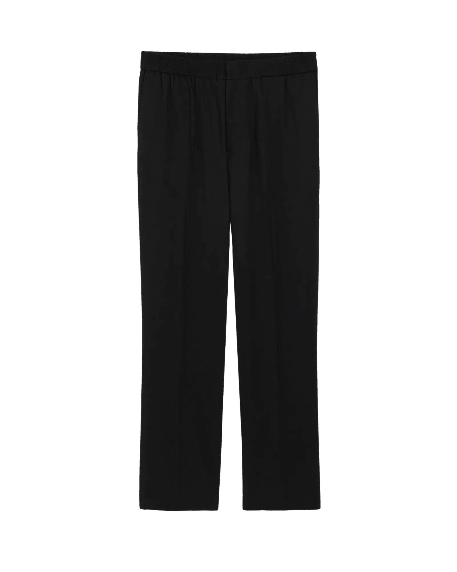 AMI PARIS - Pantalon Taille Elastiquée en Laine Noir – Image 2