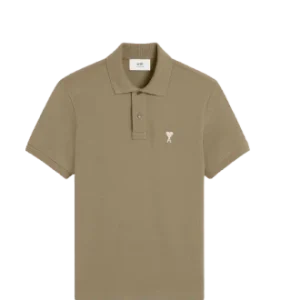 AMI PARIS - POLO AMI DE COEUR EN COTON Vert