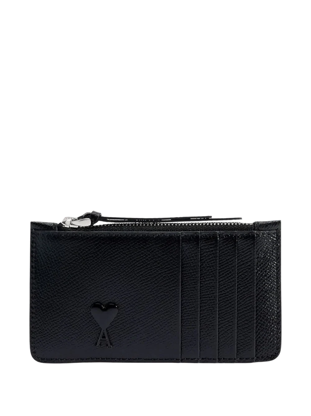 Ami Paris - Porte carte zippé ami de coeur Noir – Image 2