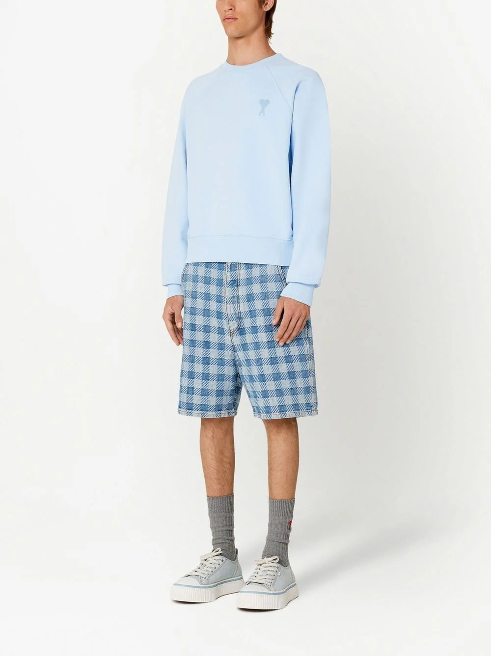 AMI Paris - Pull Blue Ami de Coeur en maille – Image 3