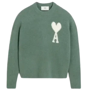Ami Paris - Pull Col rond Ami de Coeur argile antique