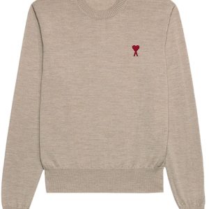 AMI Paris - Pull en laine logo brodé