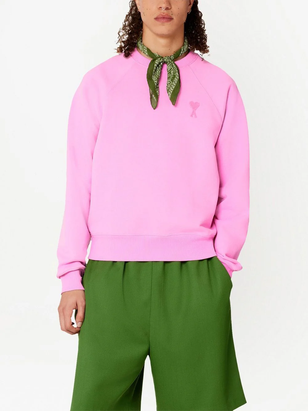 AMI Paris - Pull Rose Ami de Coeur en maille – Image 4