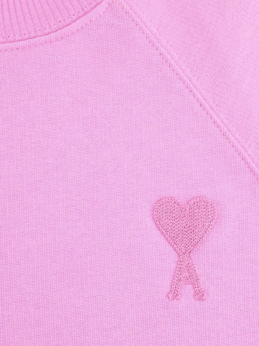 AMI Paris - Pull Rose Ami de Coeur en maille – Image 6