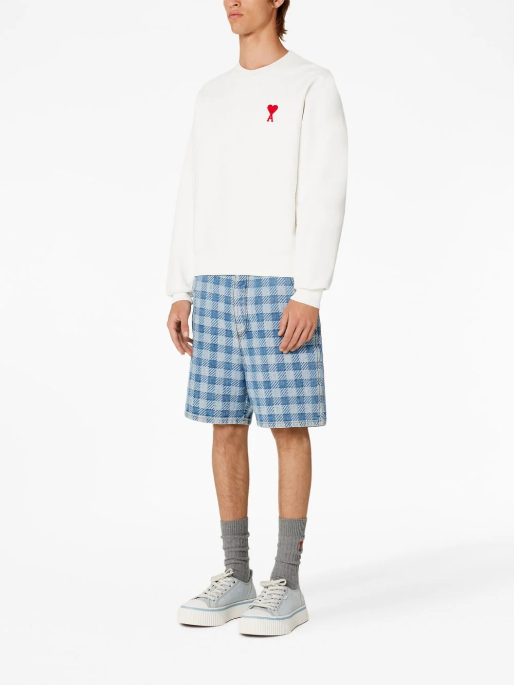 AMI Paris - Pull White Ami de Coeur en maille – Image 3