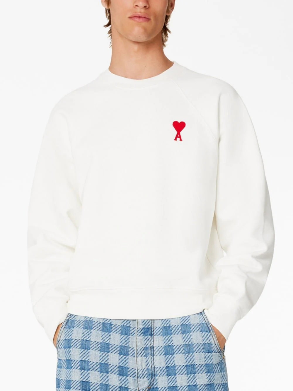 AMI Paris - Pull White Ami de Coeur en maille – Image 4