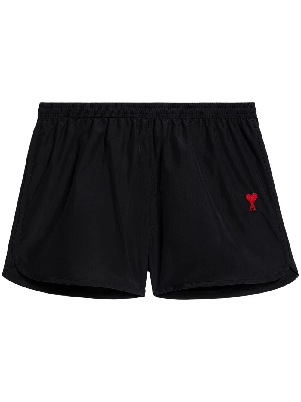 AMI Paris Short de bain black logo brodé