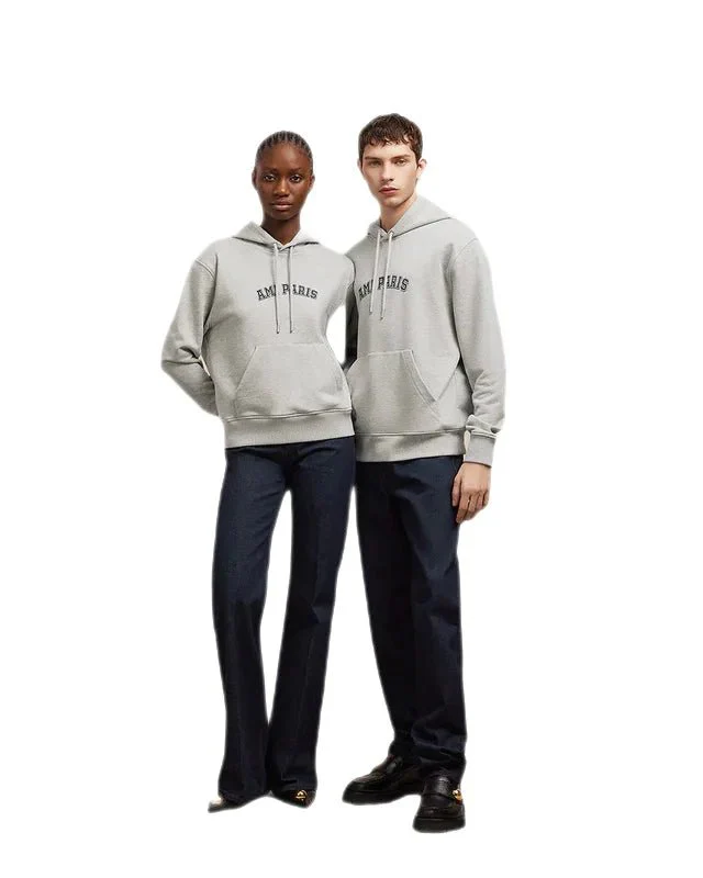 Ami Paris - Sweat à capuche gris cendré – Image 4