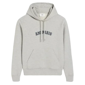 Ami Paris - Sweat à capuche gris cendré
