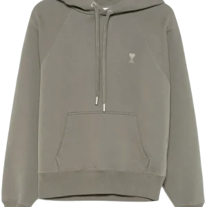AMI PARIS - Sweat à capuche gris fumé