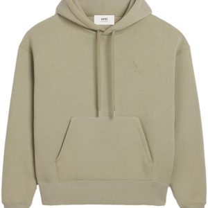 AMI Paris - Sweat à capuche vert Ami de Coeur