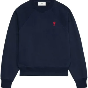 AMI Paris - Sweat Bleu Broderie Ami De Cœur