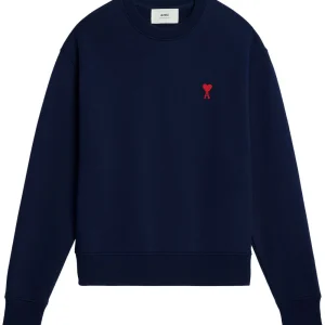 Ami Paris - Sweat Bleu nautique Ami de Coeur