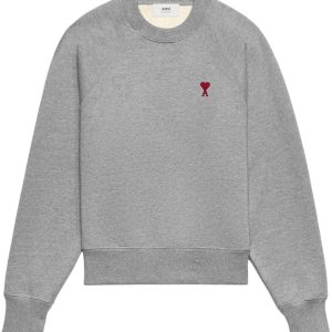 AMI Paris - Sweat gris Ami De Coeur