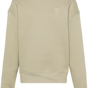 AMI Paris - Sweat vert Ami de Coeur embossé