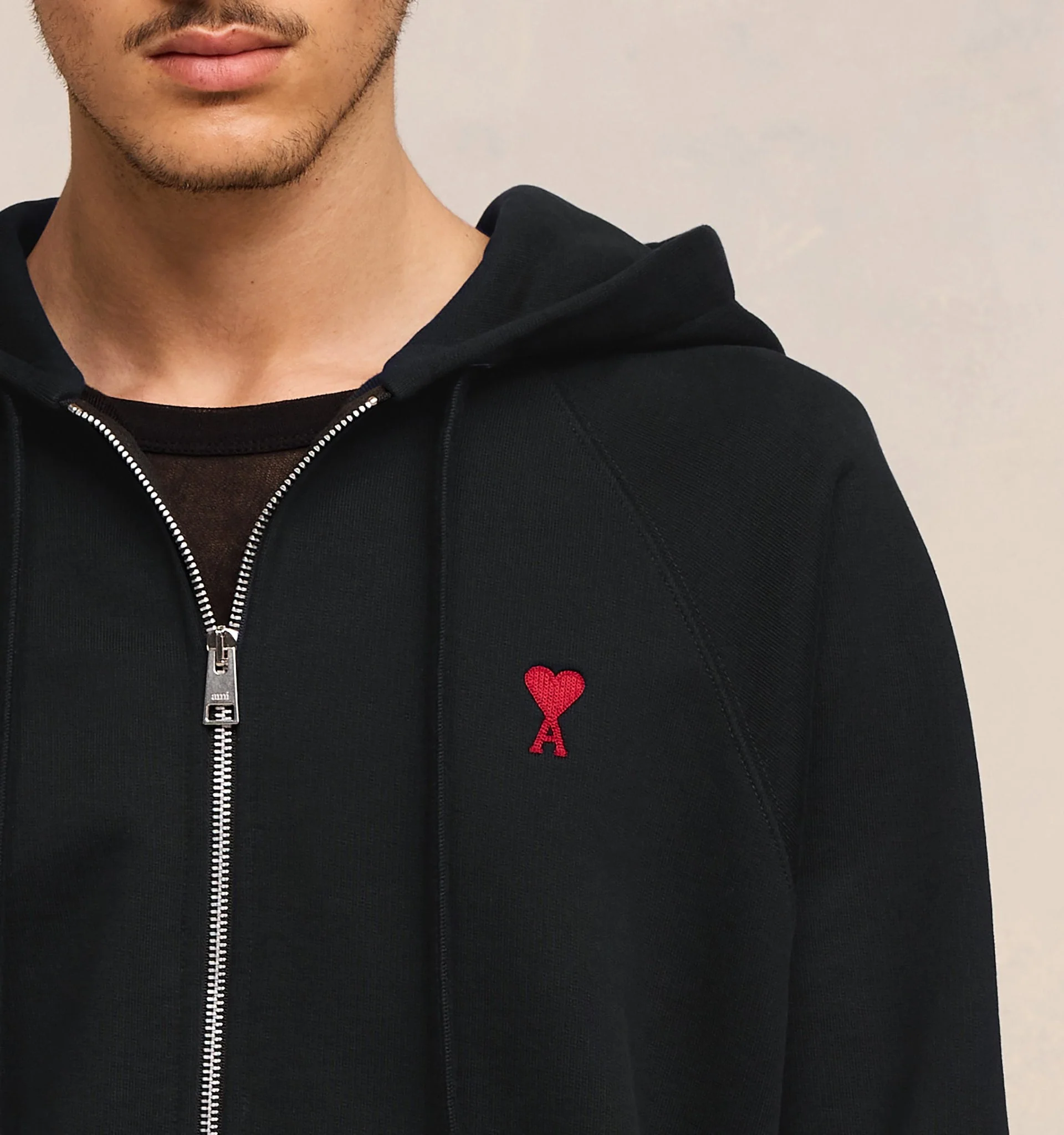 AMI Paris - Sweat zippé à capuche Ami de Coeur – Image 4