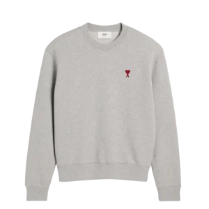 AMI PARIS - SWEATSHIRT AMI DE COEUR EN COTON Gris