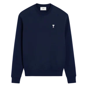 AMI PARIS - SWEATSHIRT BLEU MARINE AMI DE COEUR EN COTON Bleu marine