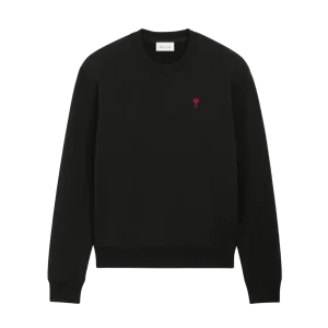 AMI PARIS - Sweatshirt in Loopback Organic Cotton Fleece Noir