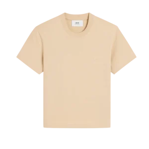 AMI PARIS - T-SHIRT AMI DE COEUR EN COTON Beige