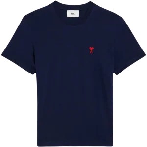 Ami Paris - T Shirt Bleu Nautique Ami de Coeur