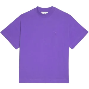AMI Paris - T-shirt coton bio violet