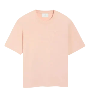 AMI PARIS - t-shirt en coton à logo Ami de Coeur rose poudré