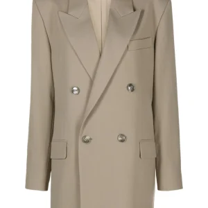 AMI Paris  - Veste taupe en laine