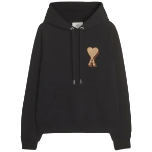 AMI - Sweatshirt Noir Ami de Cœur en Coton