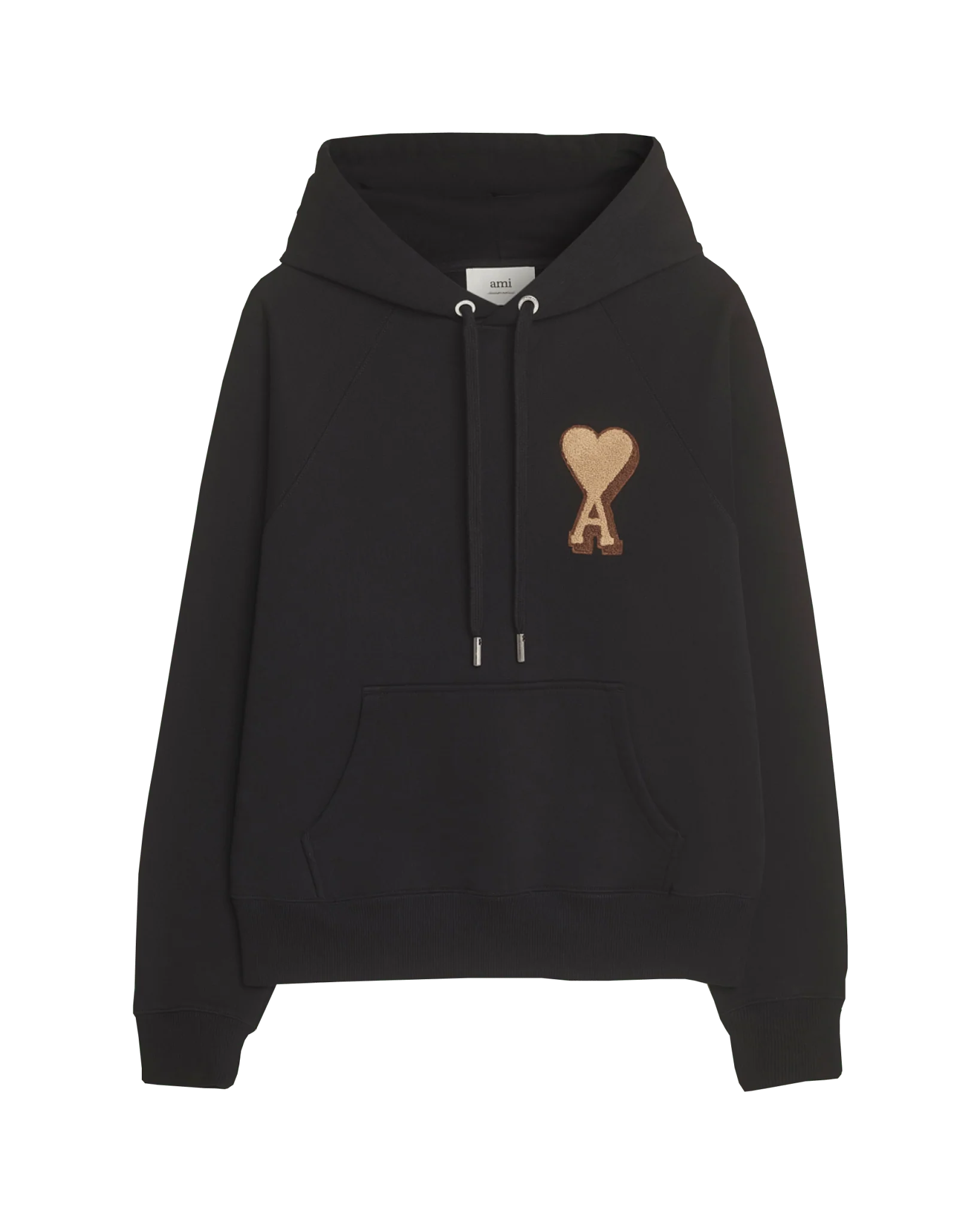 AMI - Sweatshirt Noir Ami de Cœur en Coton