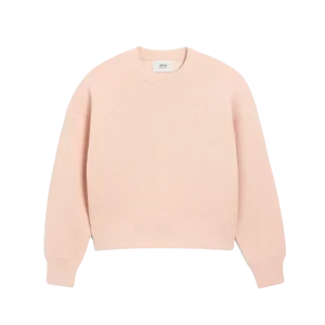 AMI - Sweatshirt rose ami de cœur en coton