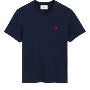 AMI - T-shirt en Coton Bleu marine