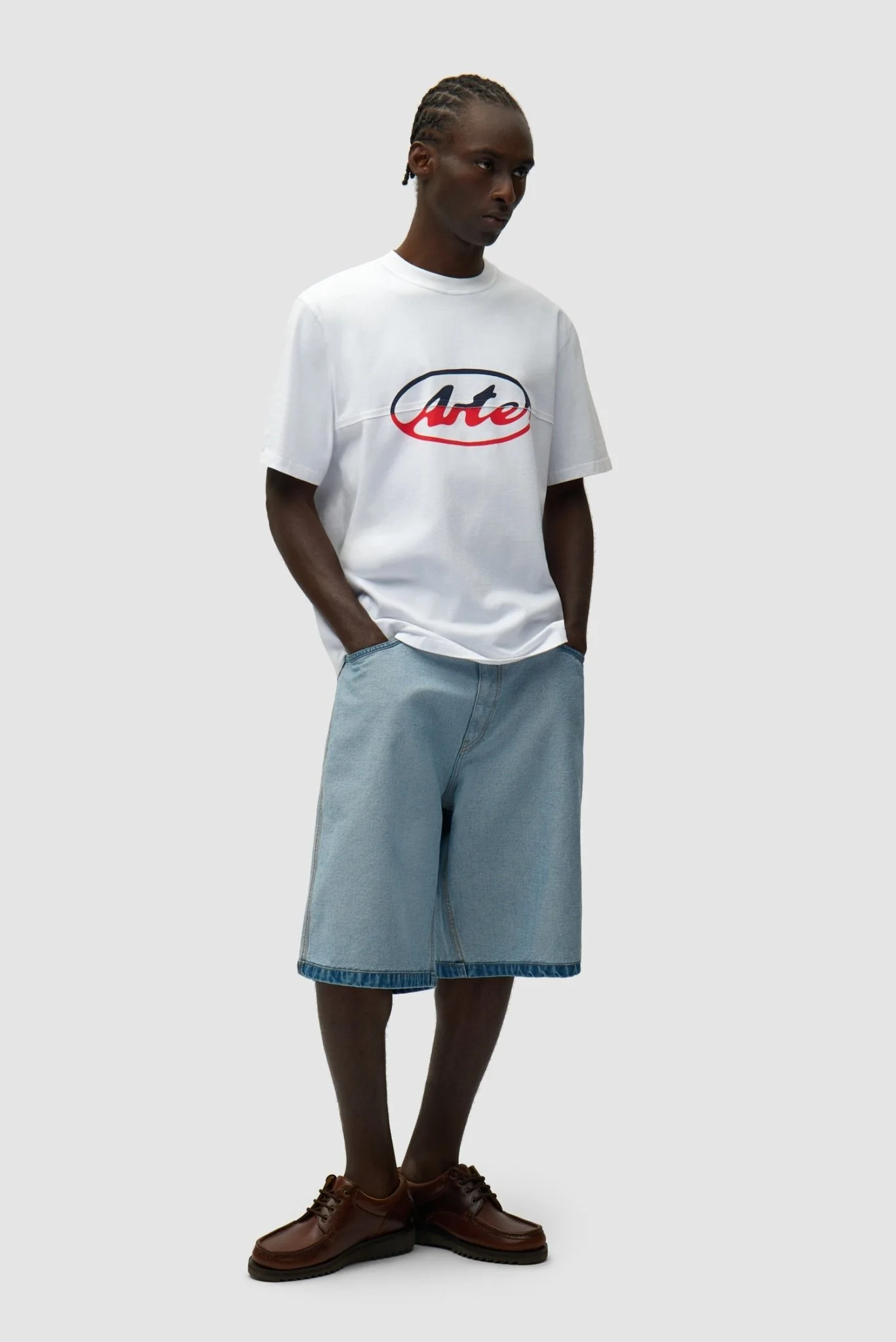 ARTE - Short en denim Inside/Out Bleu clair – Image 9