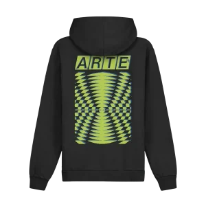 ARTE - Sweat à capuche Back Abstract Noir