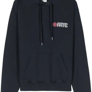 Arte - Sweat à capuche navy Teo Circle Flower