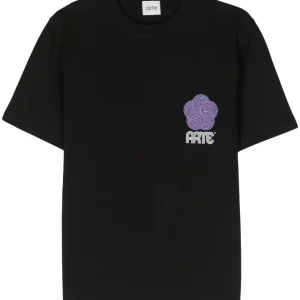 Arte - T-shirt black Teo Circle Flower