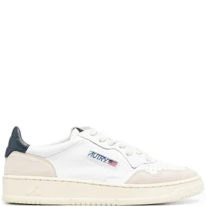 Autry - baskets à empiècements en daim blanc